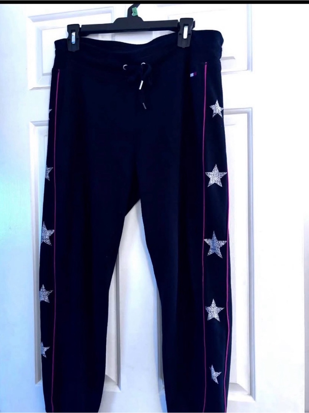 Black Jogger Pants with Star Trim - Brand: